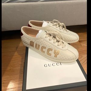 Gucci Women’s Falacer Leather Print Sneaker